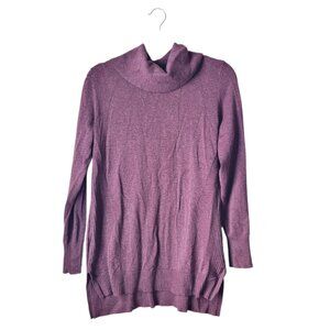 Tribal Purple Knit Turtleneck Sweater